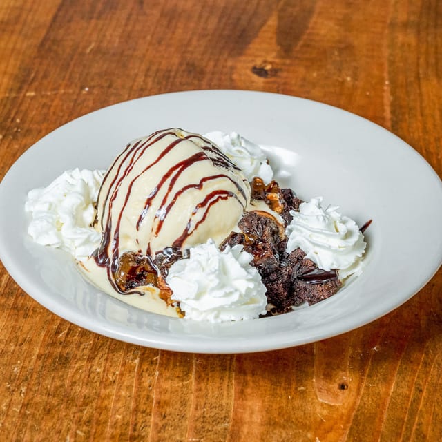Chocolate Brownie A La Mode.